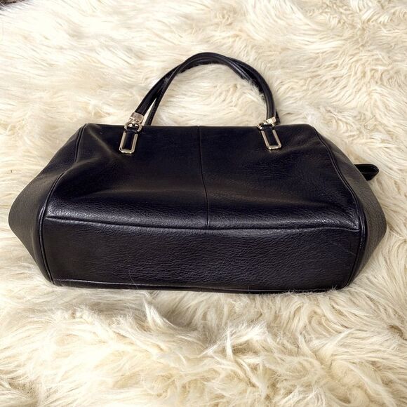 Coach Black Leather Bag Gold Accents Lightweight Office siren Corp Core Like New - Picture 10 of 13